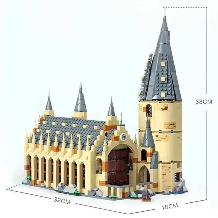 In stock Hogwarts Castle arCHItecture compatible 75954 DIY building blocks CHIldrens toys birthday Christmas gifts Z250910