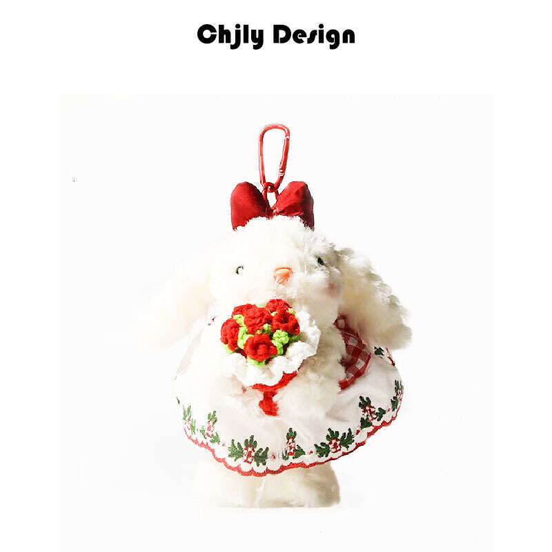 Cute Lop-Eared Rabbit Plush Bag Pendant Niche Doll Keychain Best Friend Gift for Women