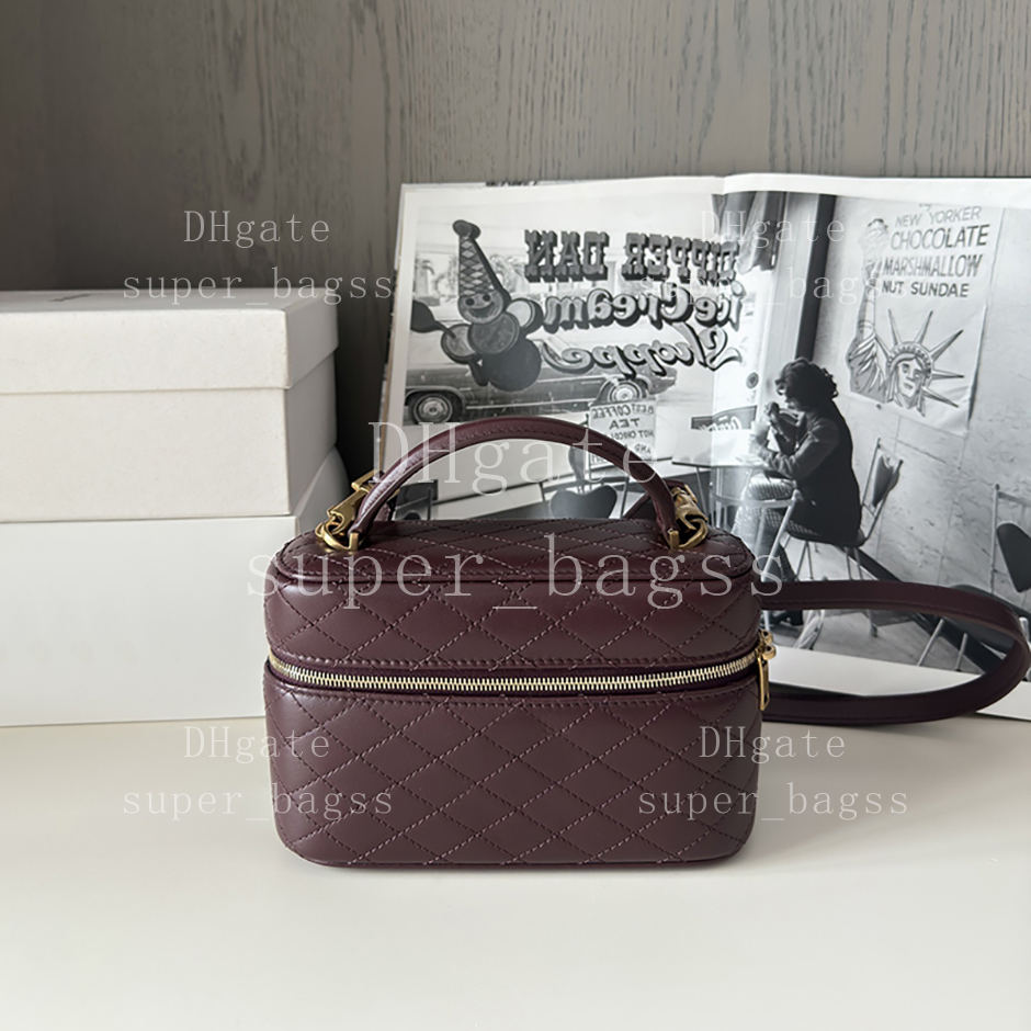 Luxury Cosmetic Bag Mini Shoulder Bag Mirror quality designer bag 18CM Box bag genuine leather handbag with box 25Y766731A