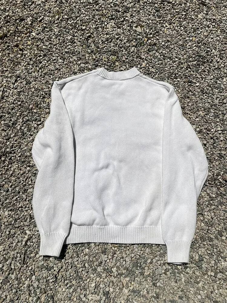 Men's Sweater Y2K Aphex Twin Knit Oversized Pullovers Gothic Jumper Winter Graphic Streetwear Long Sleeve Tops Vintage Clothing dongdumaoyi