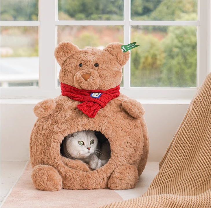 Winter-Friendly Animal Companion Haven Luxurious Plushy Hideaway Maternity Den