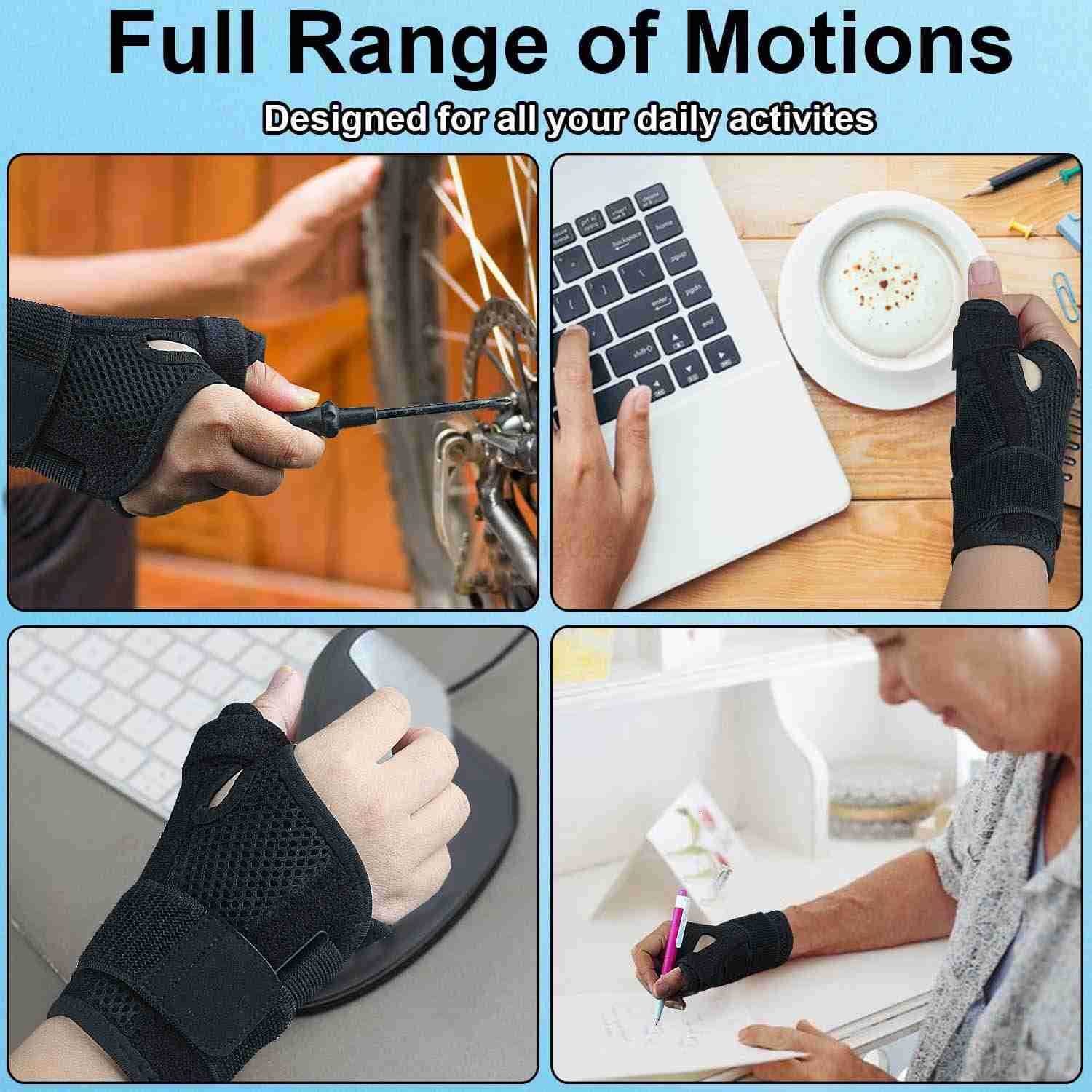 Thumb Splint for Left Right HandThumb Spica Support Brace Wrist Stabilizer for Pain Carpal Tunnel Sprains Arthritis Tendonitis Tenosynovitis with Adju