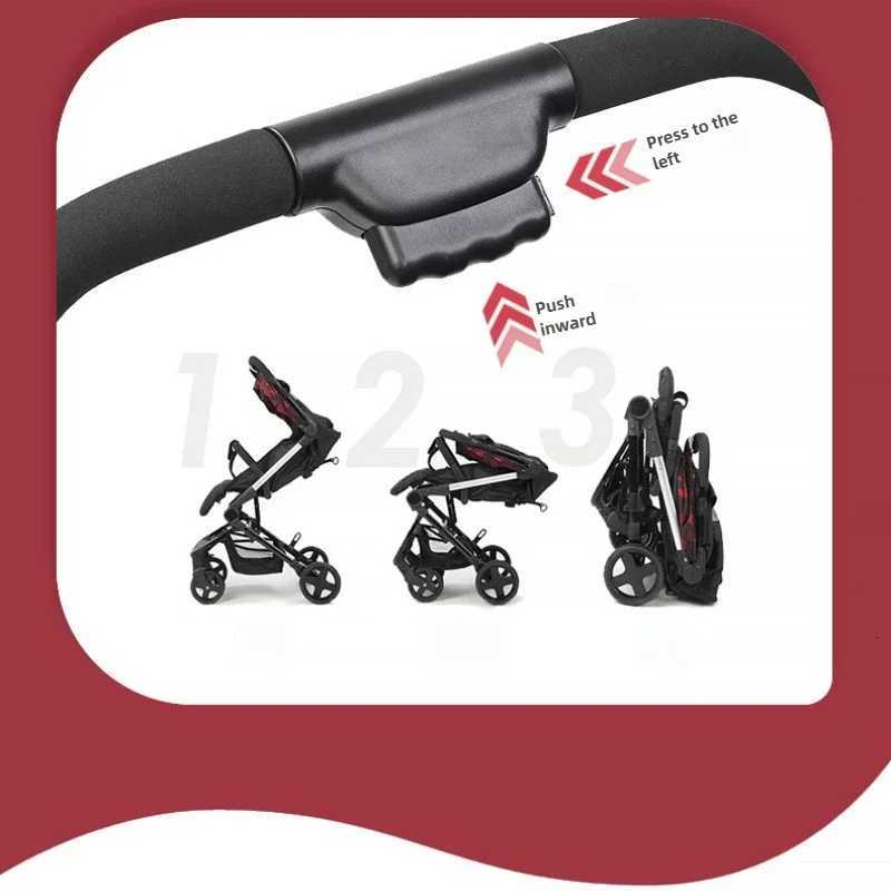 Lightweight Extra Wide Stroller High Landscape Easy Folding Baby Stroller That Can Sit and Lie Down with Fivepoint Safe Belt W250910