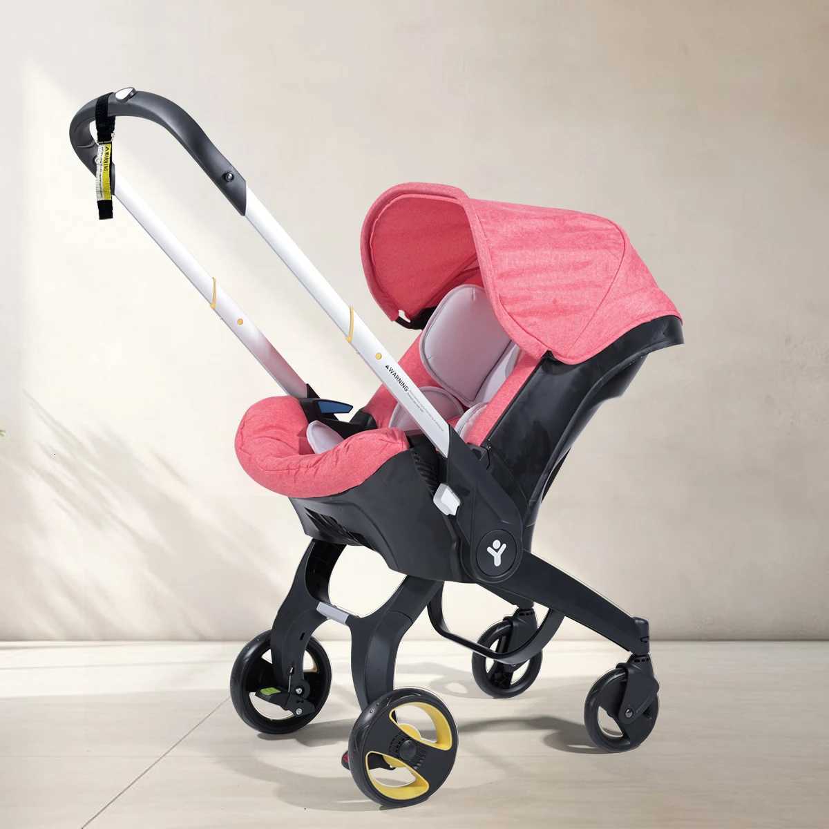 Foldable baby stroller portable and bidirectional adjustable sunshade roof metal frame available in multiple colors W250910