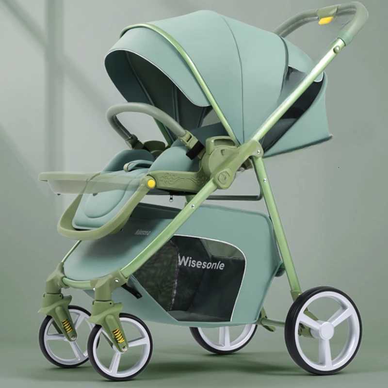 2 In 1 Portable Multifunctional Baby Stroller High Landscape Pram Carriage Basket Baby Carriage Baby Stroller 0 To 3 Years W250910