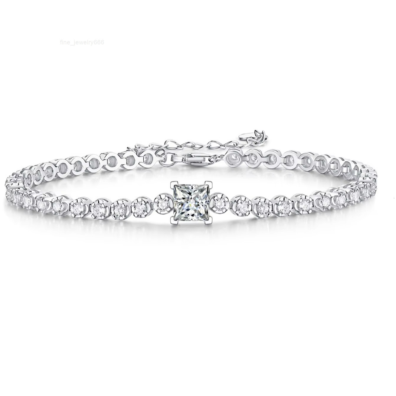 FaMoissaniteory DireMoissanite Sale Custom and Bangles Wholesale Offer Quadrate 1Moissanite 925 Silver Moissanite Bracelets