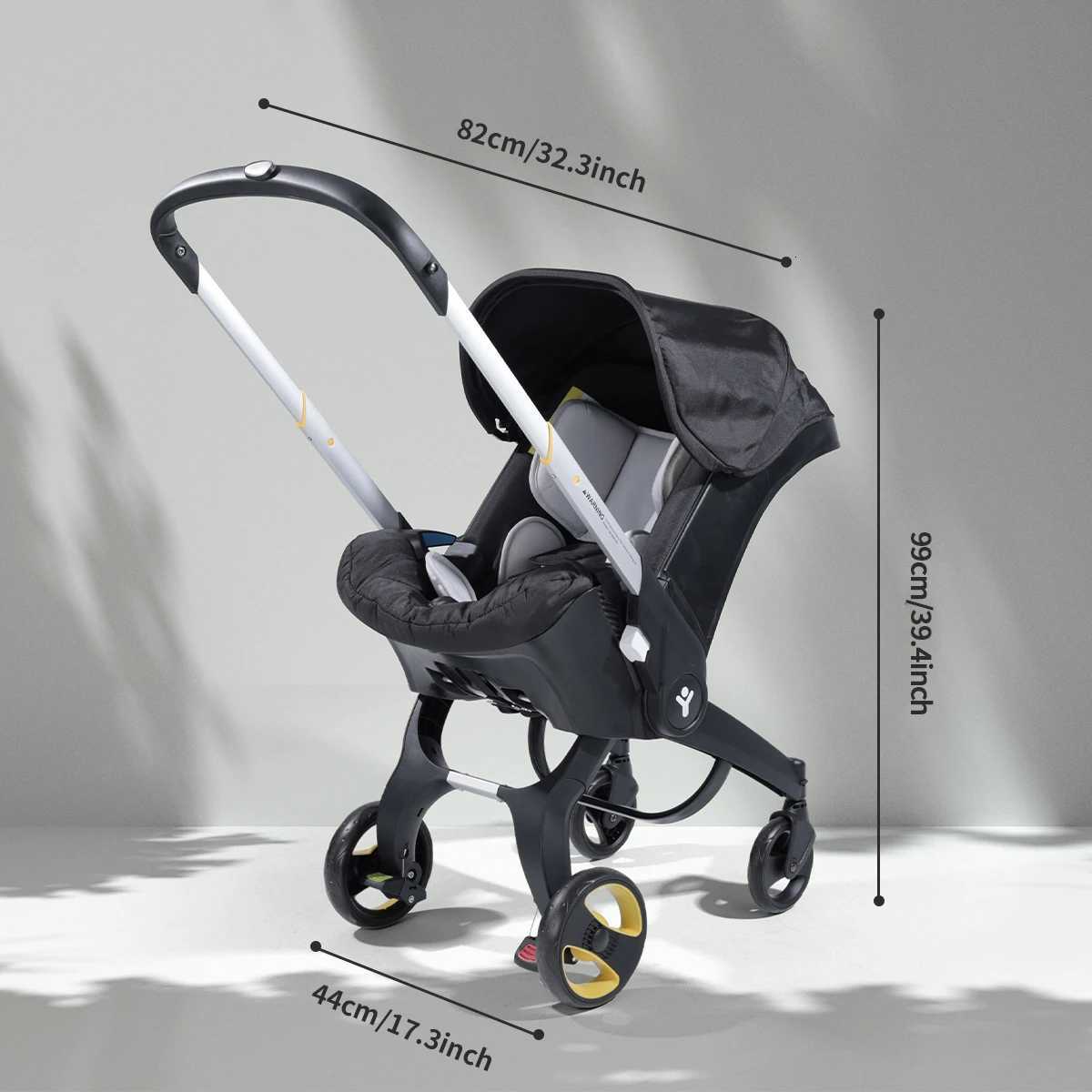 Bidirectional travel baby stroller portable and foldable metal frame and comfortable fabric available in multiple colors W250910