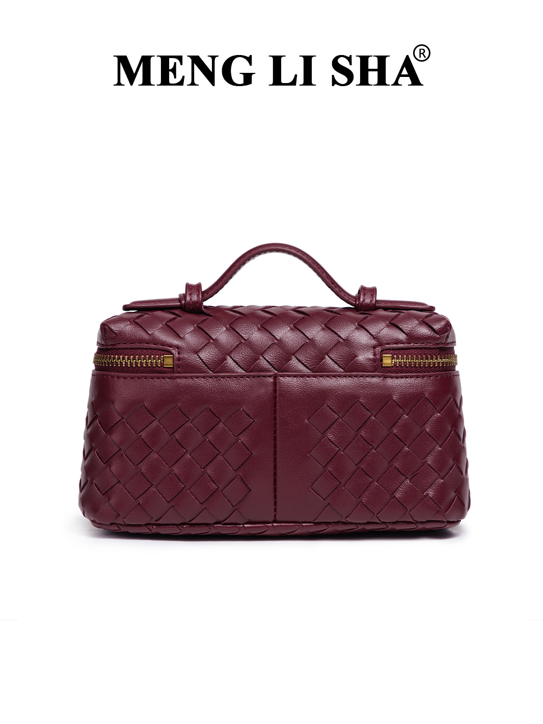 Free Shipping 2025 New Vintage Hand Woven Box Bag Chic Minimalist Top Handle Shoulder Crossbody Bag Elegant