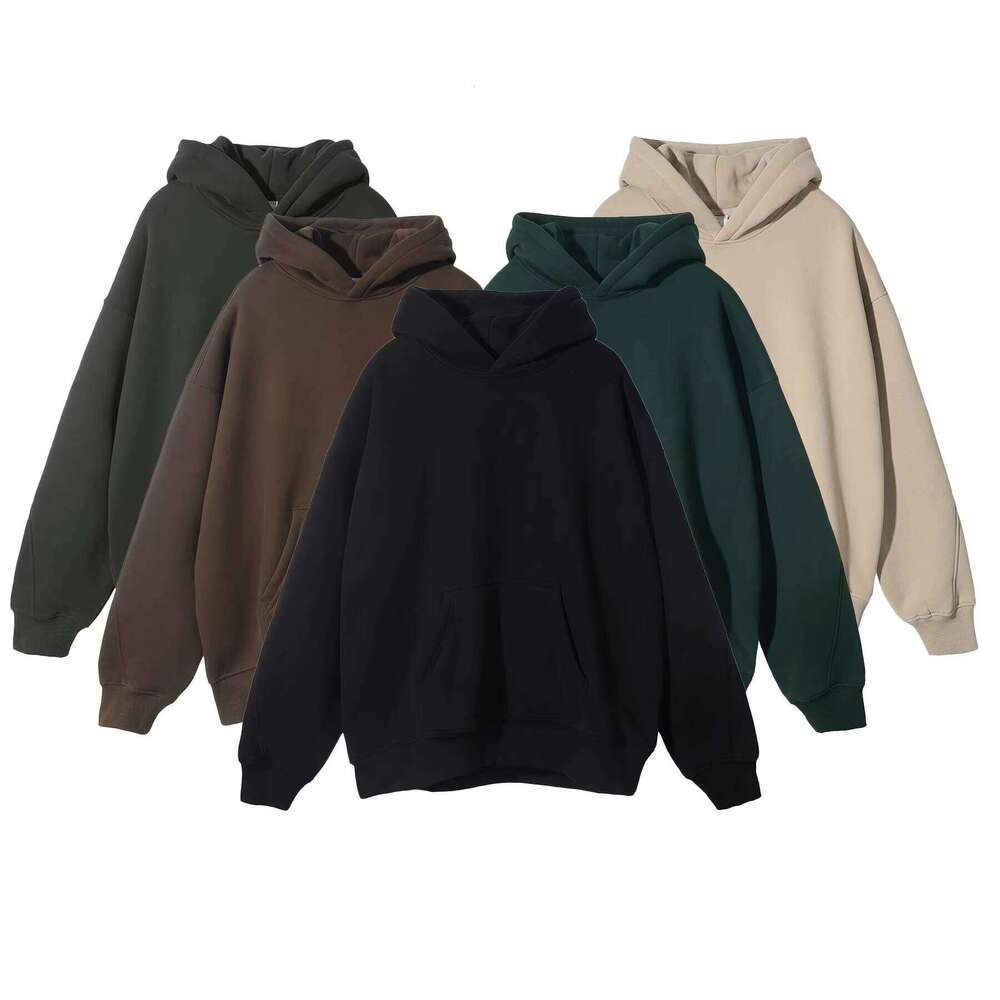 High Quality Thick Oversized Blank Wool 400g Cotton Blend Men's Hoodie