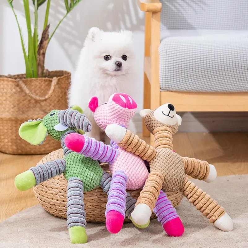 Elephant Pet Plush Toys Dogs Self Relieving and Vocalizing Toys Cat Teeth Grinding and Bite Resistant Interactive Toys