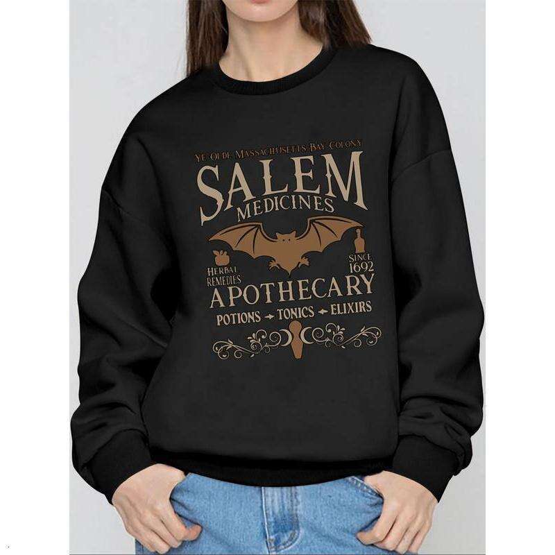 Cartoon Bat Graphic Print Crew Neck Sweatshirt, Casual Drop Shoulder Long Sleeve Pullover, Women's Fall & Winter Clothes for Daily Wear