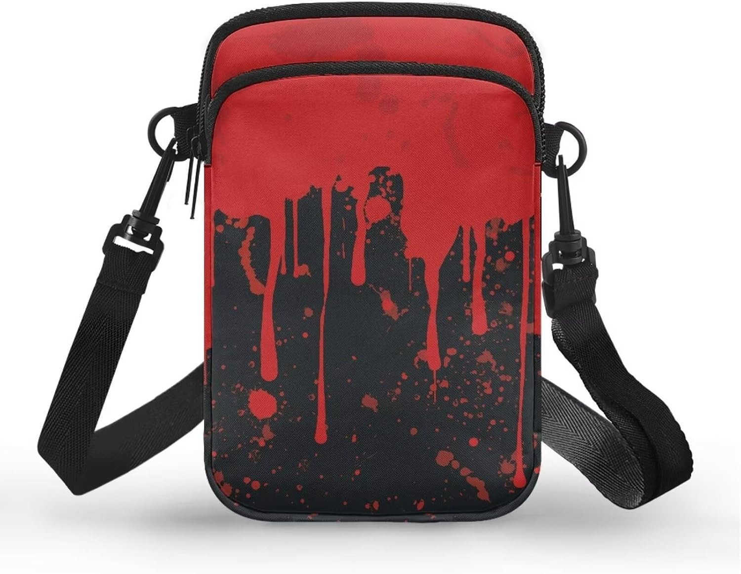 Small Crossbody Bag for Women Lightweight Cell Phone Purse Bloody Rose Shoulder Wallet with Zipper Pocket Z250910