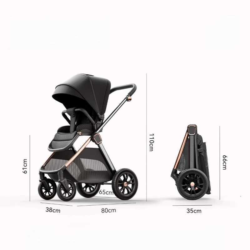 Highview Baby Stroller Can Sit or Lie Down Twoway Shockabsorbing Foldable Portable Newborn Baby Stroller W250910
