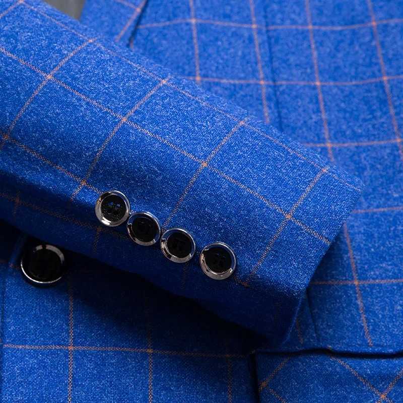 2025 Suit Blazer Vest Pants Mens Fashion Hosting Work Business Wedding Casual Art Style Elegant Gentlemans Suit M6XL W250910