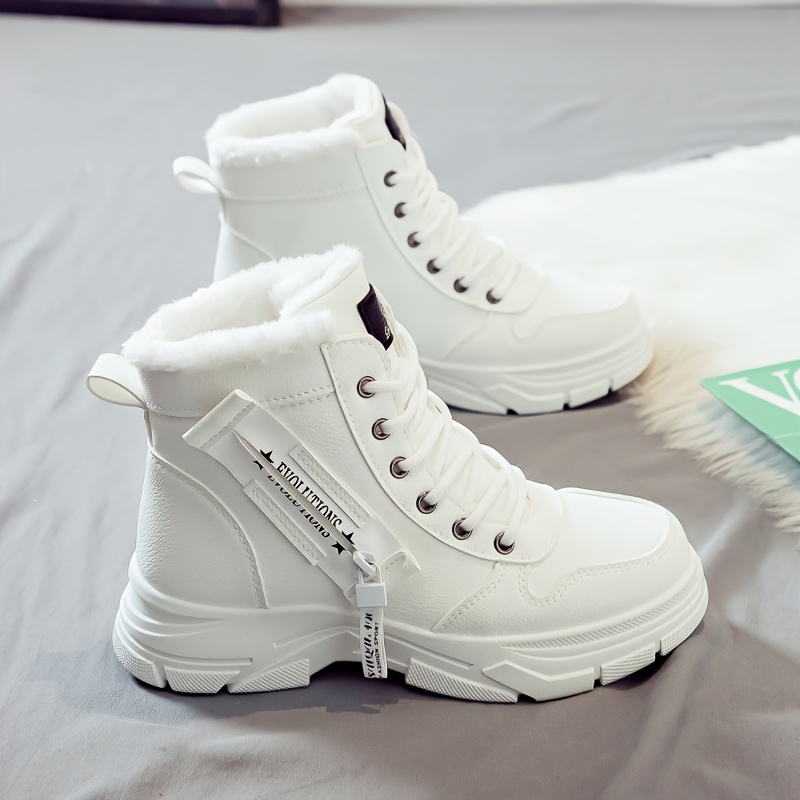 Popular Women's Snow Boots - 2025 New Winter Style Fleece-lined & Thickened Martin Boots, Waterproof & Anti-slip, Super Warm Cotton Shoes