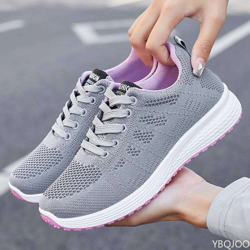 2025 women new Walking Mesh leisure comfortable Flat Shoes Women Casual Shoes Fashion Breathable Sneakers Female Footwear