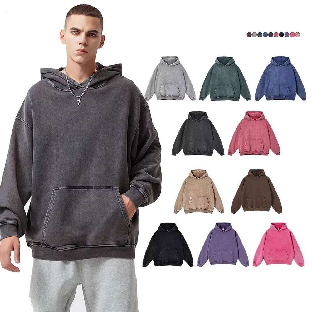 High Quality 420g Heavyweight Cordless Drop Shoulder French Terry Streetwear Men's Hoodie