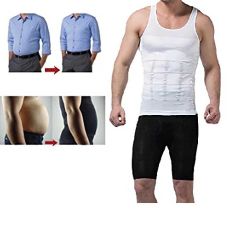 Mens slimming and shaping bras abdominal compression correction vests fat burners chest and abdominal shirts brasBodysuits se W250910