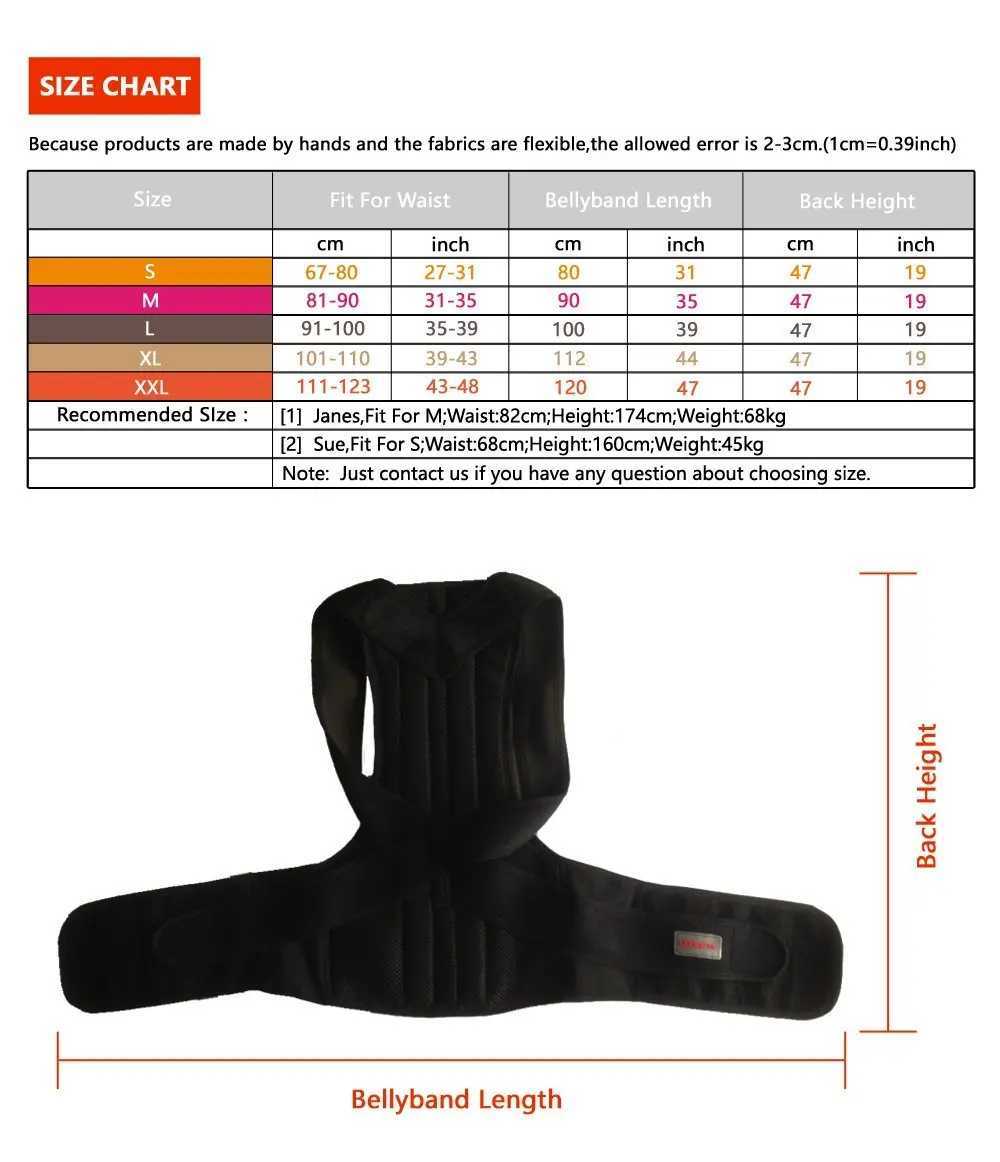 Udoarts Back Posture Corrector Clavicle and Shoulder Brace With Steel Splints W250910