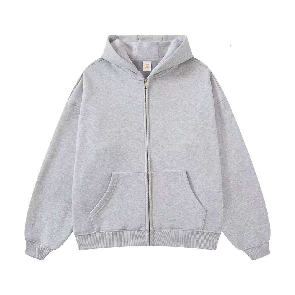 High Quality Men's 420 Gsm Drop Shoulder Zipper Hoodie Embroidery