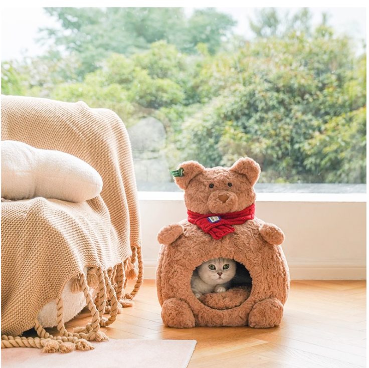 Winter-Friendly Animal Companion Haven Luxurious Plushy Hideaway Maternity Den