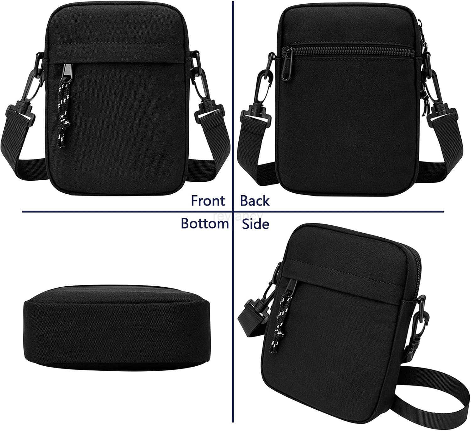Small Crossbody Bag for Men Mini Messenger Bag Side Shoulder Bag for Phone Passport Casual Satchel Bag Phone Purse Mini Sling Bag Fanny Pack Water Res