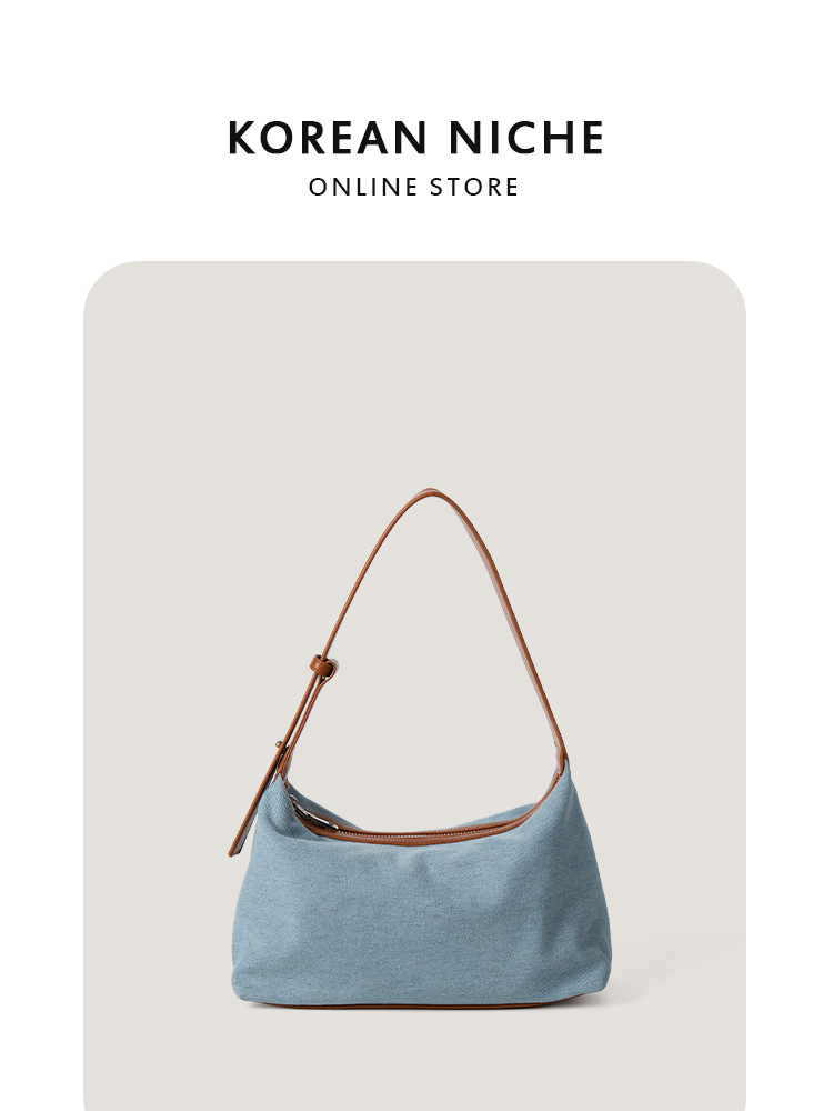 Autumn Winter Summer New Cowboy Cloth Niche Commuter Senior Feeling Restoring Ancient Ways Design One Shoulder And Package