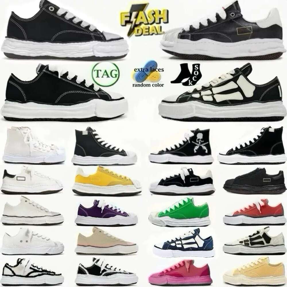 Designer Mens Womens Dissoed thick soled Casual shoes Black and White bone OG Canvas Outdoors tennis espadrille Shoes