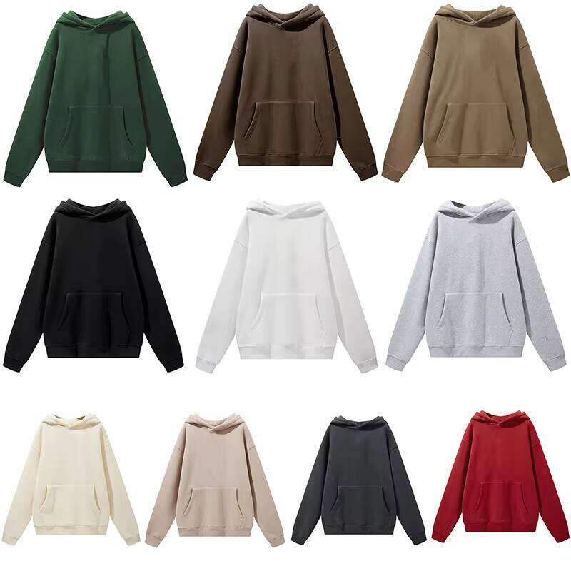 High Quality Cotton Pullover Men's Hoodie 380g Cordless Blank Wool Drop Shoulder XL Printed Embroidered