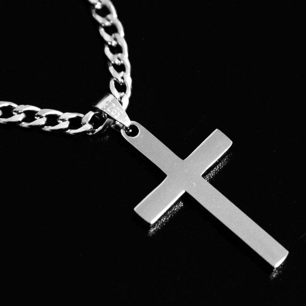 925 Sterling Silver Cross Necklace for Men Women 5mm Stainless Steel Durable Cuban Crucifix Pendant Necklace Jewelry250910