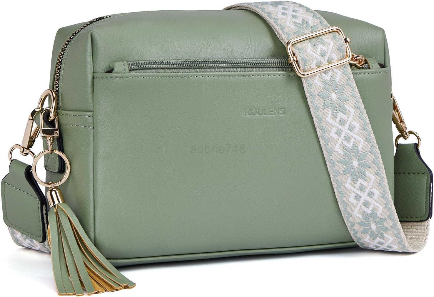 Triple Zip Small Crossbody Bag for womenWide Strap Cell Phone Purse Shoulder Handbag Wallet with CARD SlotsZ250910