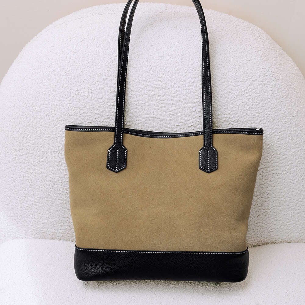 Luxury bag New Commuting High End Genuine Leather Tote Large Capacity Women s Silk Glossy Matte Cowhide Shoulder Bag