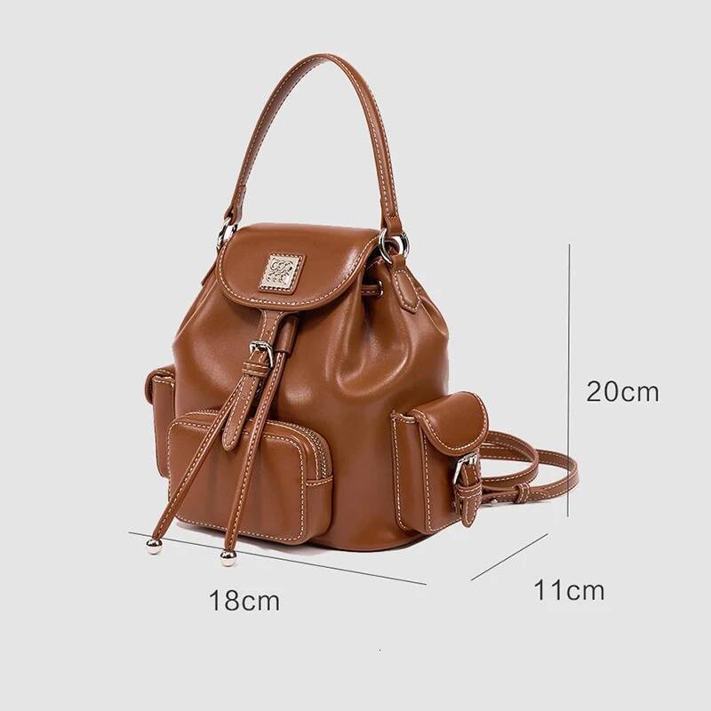 Brand Genuine Leather Large Capacity Versatile High-end Texture Fashion Travel Backpack Messenger Bag high-quality