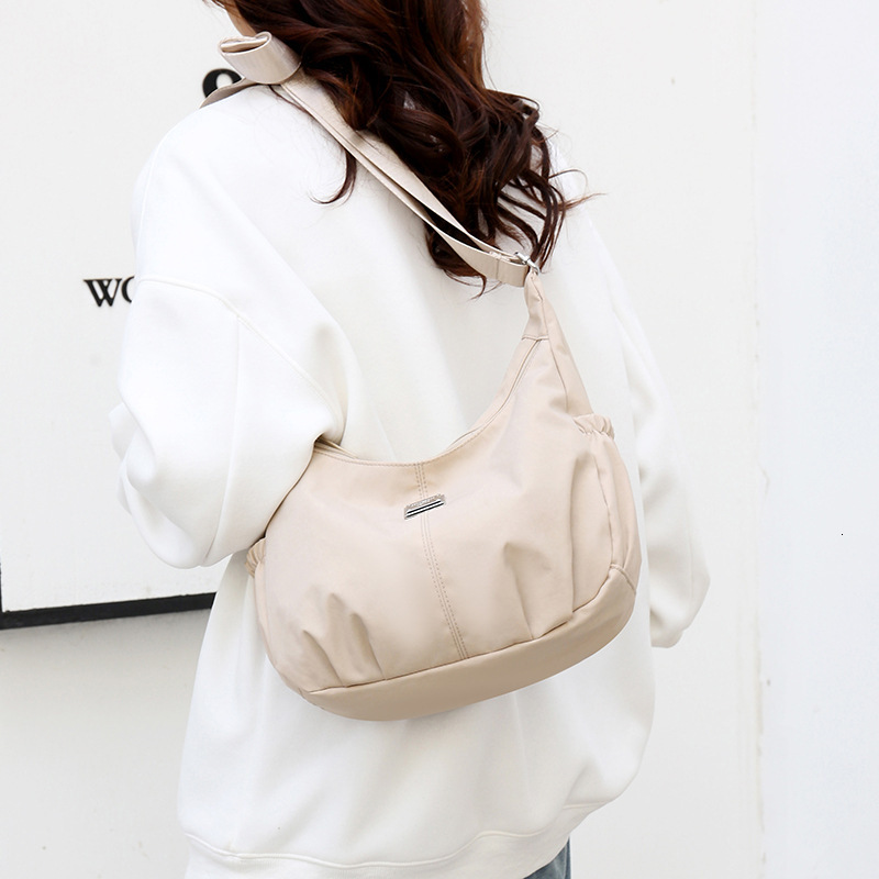 Large Capacity Casual Pleated Crossbody Bag Designer Bag Oxford Cloth Durable Free Shipping Outing Mommy Bag Luxury Bag Simple Shopping Single Shoulde