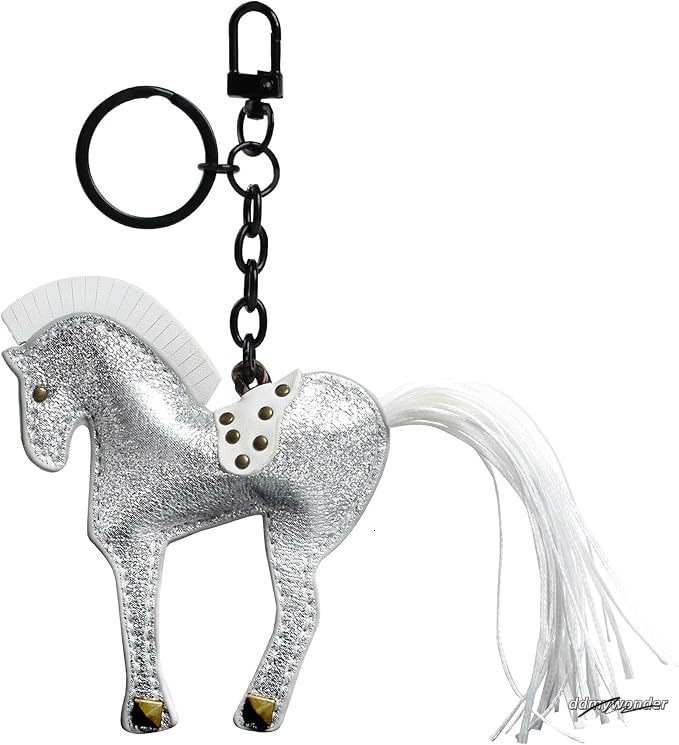 Keychains In Leather Horse Bag Charm Rope Bow Accessories Pendant Creative Ornament Gift
