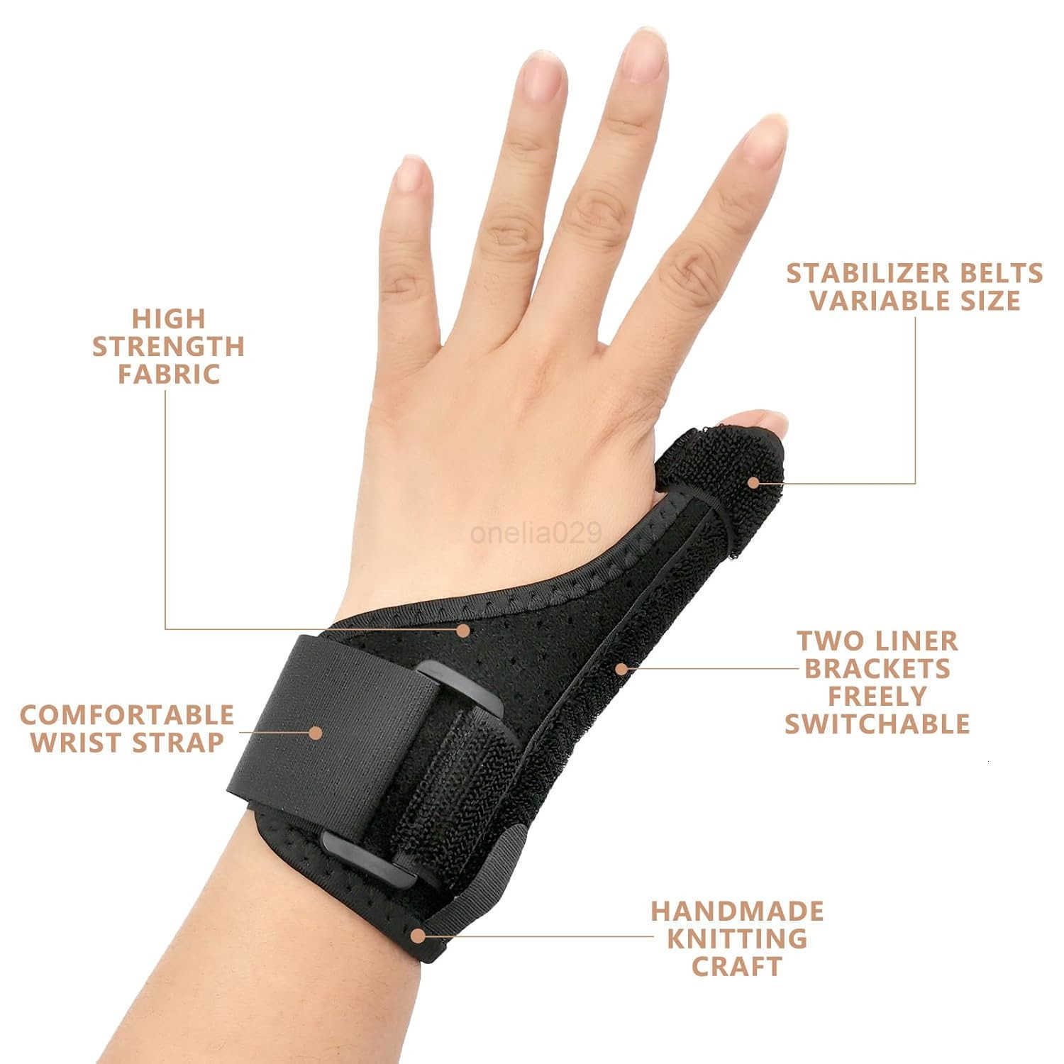 2 Pack Thumb BraceThumb Spica Splint Reversible Thumb Wrist Stabilizer splint Adjustable Breathable Wrist SplintHand Brace for Right and Left Hand Pai