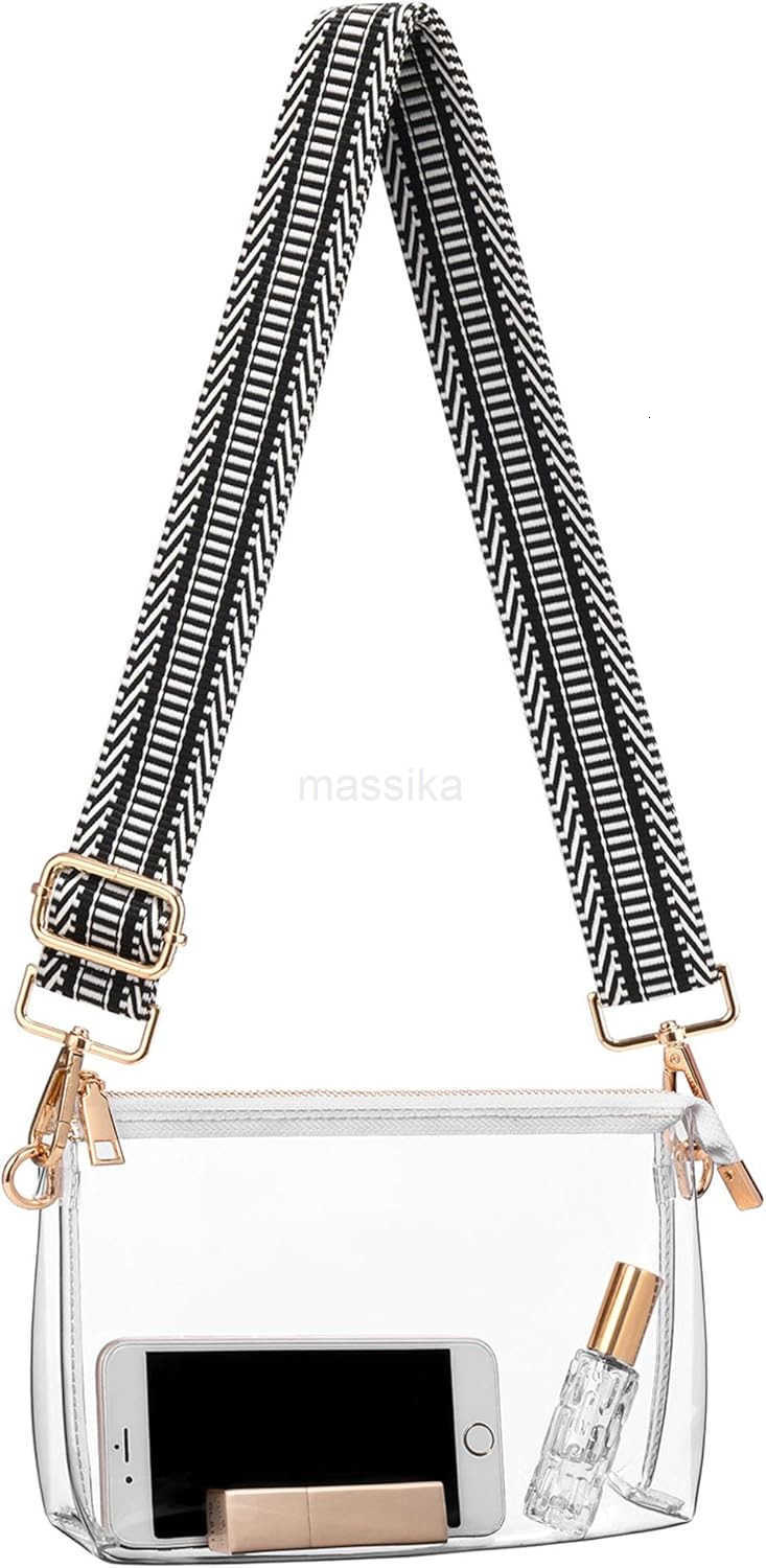 Clear Purse for Women Stadium Approved Crossbody Bag Small Stadium Bag for Concerts Sports Events M250910