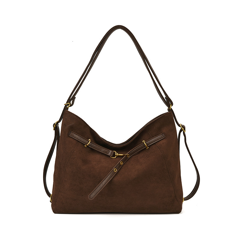 Free shipping designer Vintage Suede Tote Bag for Women Simple Texture Versatile Backpack Large Capacity High-End Commuter Bag Shoulder Bag Crossbody 