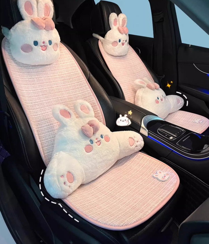Linen Car Seat Cushion All Seasons Universal Ladies Breathable 2025 Cute Seat Cushion Cover Single Piece Summer Cooling Cushion 250910