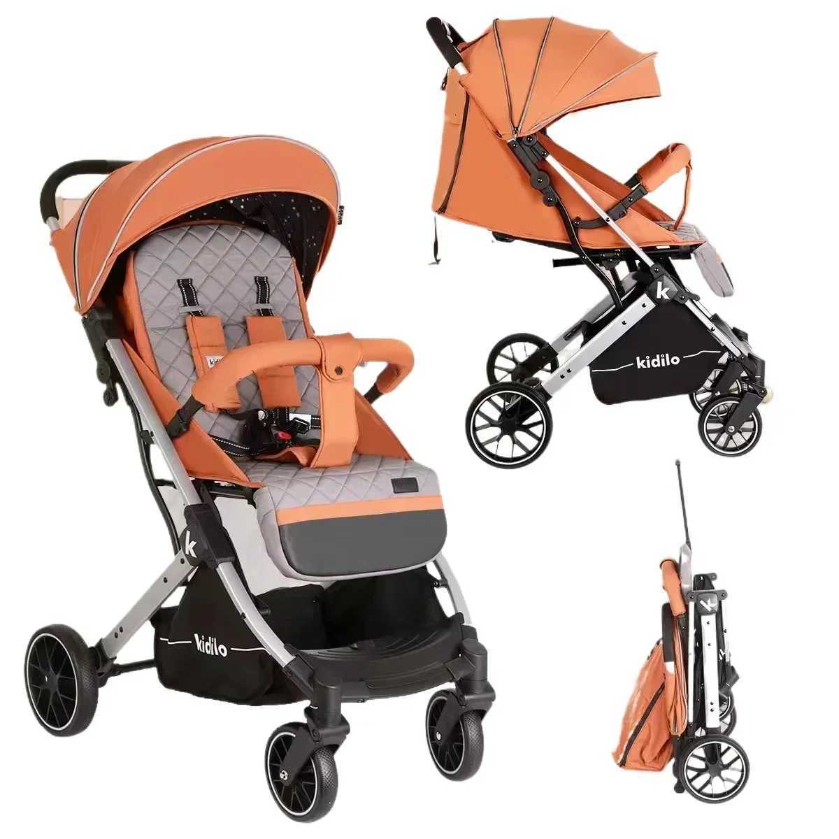 2025 New Lightweight High View Baby Stroller Foldable Luxury Stroller Adjustable Backrest Portable Sitable and Lying W250910