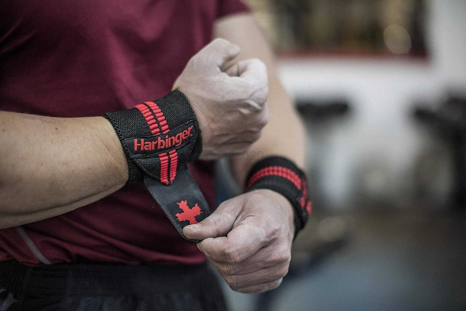 Red Line 18Inch Weightlifting Wrist Wraps for Men and Women Pair W250910