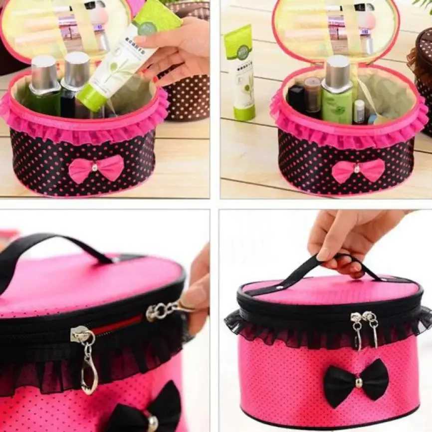 Multifunction Travel Clear Makeup Bag Fashion Polyester Cosmetic Bag Toiletries Organizer Waterproof Women Storage Make Up CasesXJ250910
