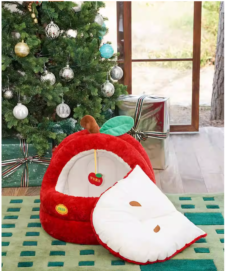 Warm Insulated Thicker Semi-Covered Feline Nest Year-Round Safe Shelter
