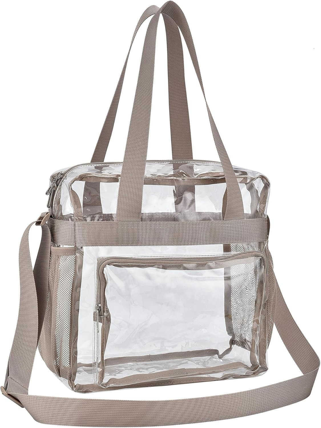 Clear Tote Bag Clear Bag Stadium Approved 12x6x12 Stadium Bag for Work Sports GamesGym M250910