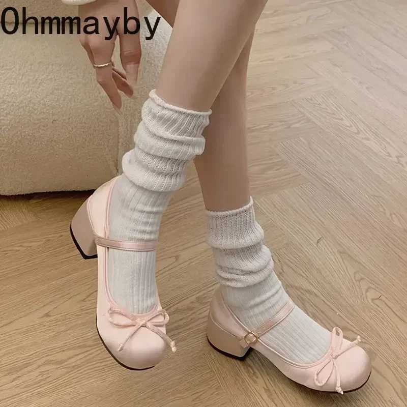 2025 Spring Autumn Mary Jane Shoes Fashion Shallow Round Toe Mid Heel Shoes Ladies Elegant Outdoor Single Pumps Shoes W250910