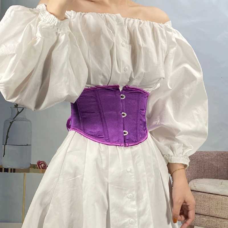 Vintage Corset Belts for Women Waist Shaper Cummerbunds Satin Slimming Belt Shapewear Fashion Bustier Girdles Fajas W250910