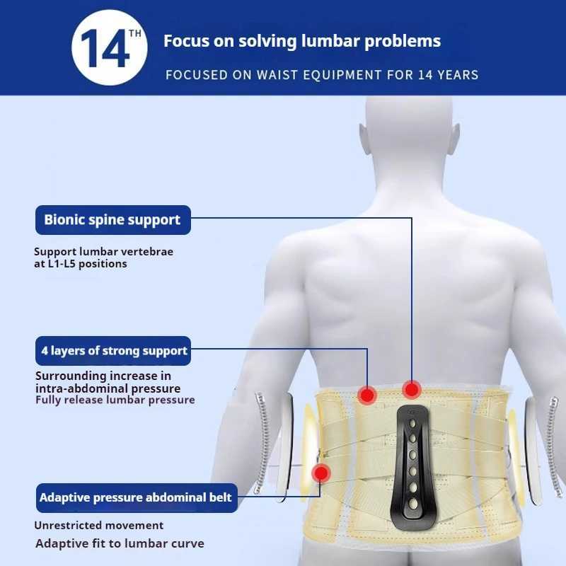 Adjustable Waist Belt Brace Magnetic Back Waist Support Belt Lumbar Brace Massage Band for Sciatica Herniated Disc Scoliosis W250910