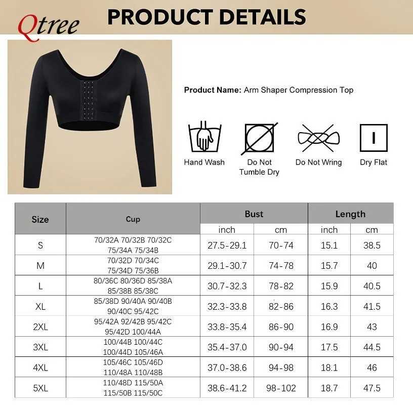 Women Arm Shapers Soft Intimates Daily Underwear Body Shaper Long Sleeves Front Entry Push Up WireFree Sports Bra with Hooks W250910