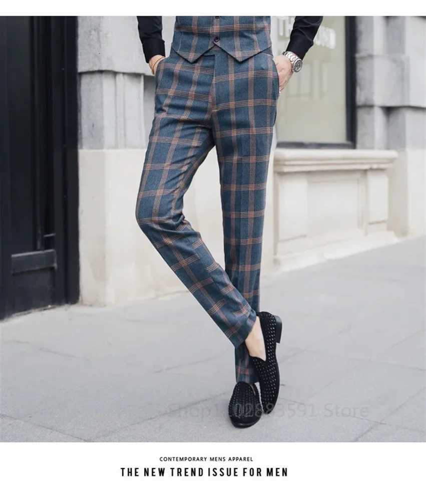 Coat Vest Pants 2024 Mens Fashion Boutique Stripes Wedding Suit Three Pieces Set Male Business Casual Blazers Jacket Trousers W250910