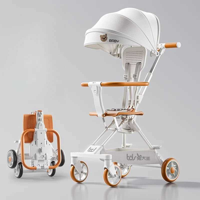 Childrens Baby Stroller Lightweight and Foldable Baby Can Sit or Lie Down Onebutton Folding Twoway Baby Stroller W250910